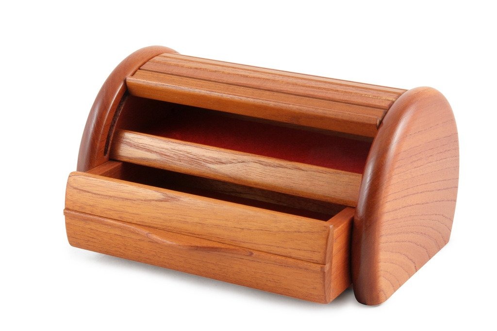 Roll Top Australian Red Cedar Jewellery Box